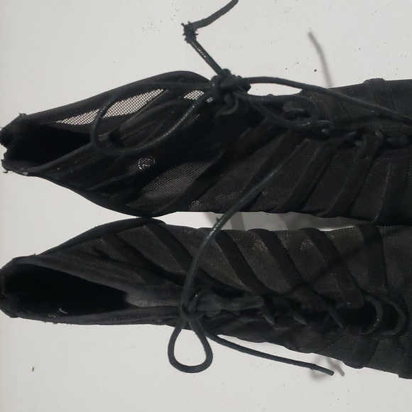 Sheer Lace up Booties - Picture 4 of 9